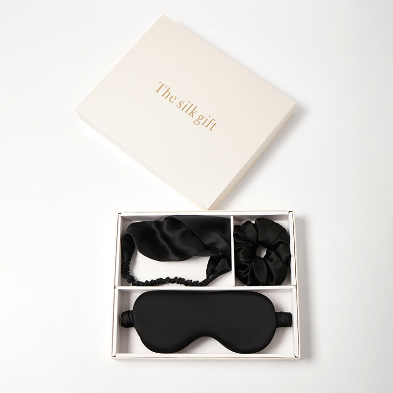 Mulberry Silk Gift Set | Eye Mask, Scrunchie & Headband for Wedding & Daily Use