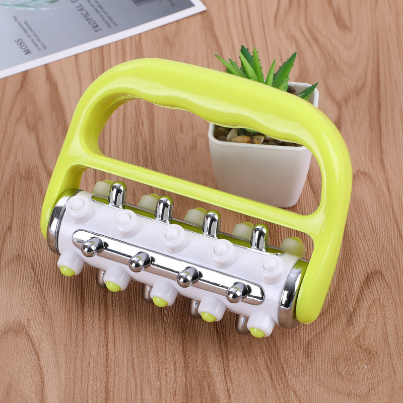 Handheld Massage Fascia Relaxation Roller with Massage Points(Yellow) -手持筋膜放松按摩滚轮(黄色)