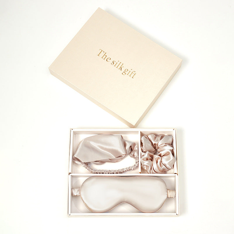 Mulberry Silk Gift Set | Eye Mask, Scrunchie & Headband for Wedding & Daily Use