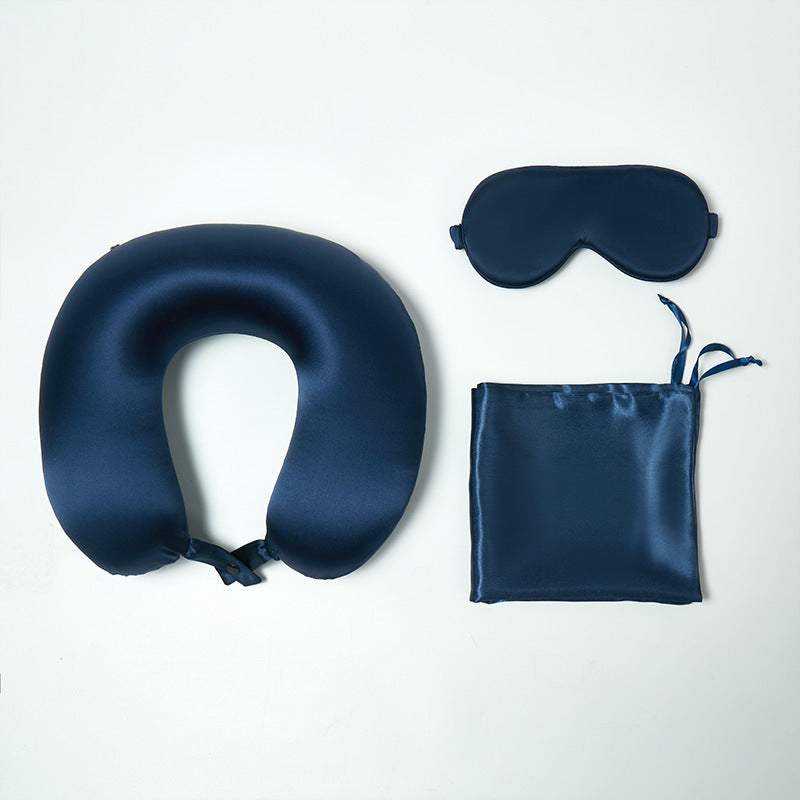 Mulberry Silk Gift Set | Silk Eye Mask & U Neck Pillow for Travel & Rest