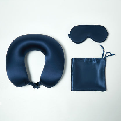 Mulberry Silk Gift Set | Silk Eye Mask & U Neck Pillow for Travel & Rest