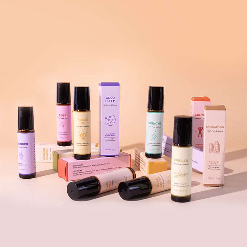 Roll-on Massage Essential Oil, 10ml -按摩滚珠精油，10ml/瓶