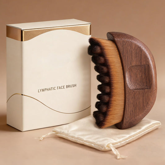 Walnut Wood Lymphatic Contour Face Brush -胡桃木淋巴面部塑性刷