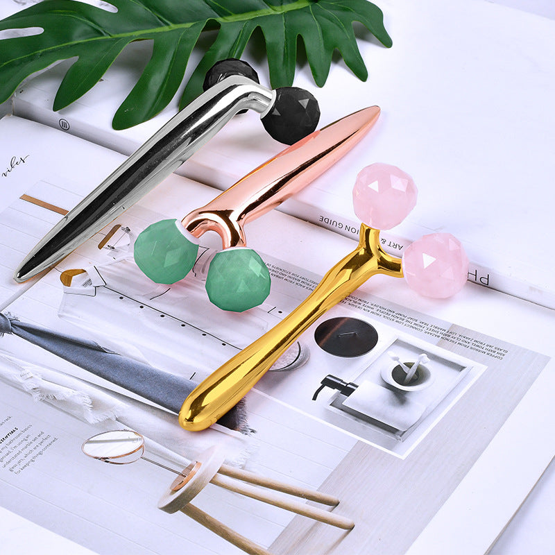 3D Angle Diamond Jade Roller, Facial Massage Beauty Wand