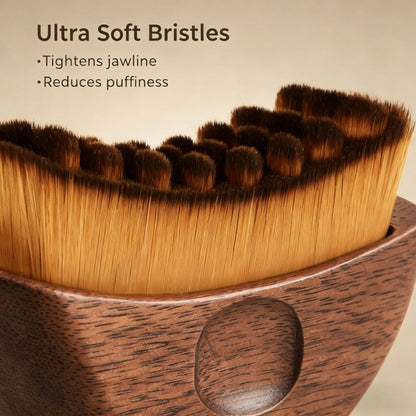 Walnut Wood Lymphatic Contour Face Brush -胡桃木淋巴面部塑性刷