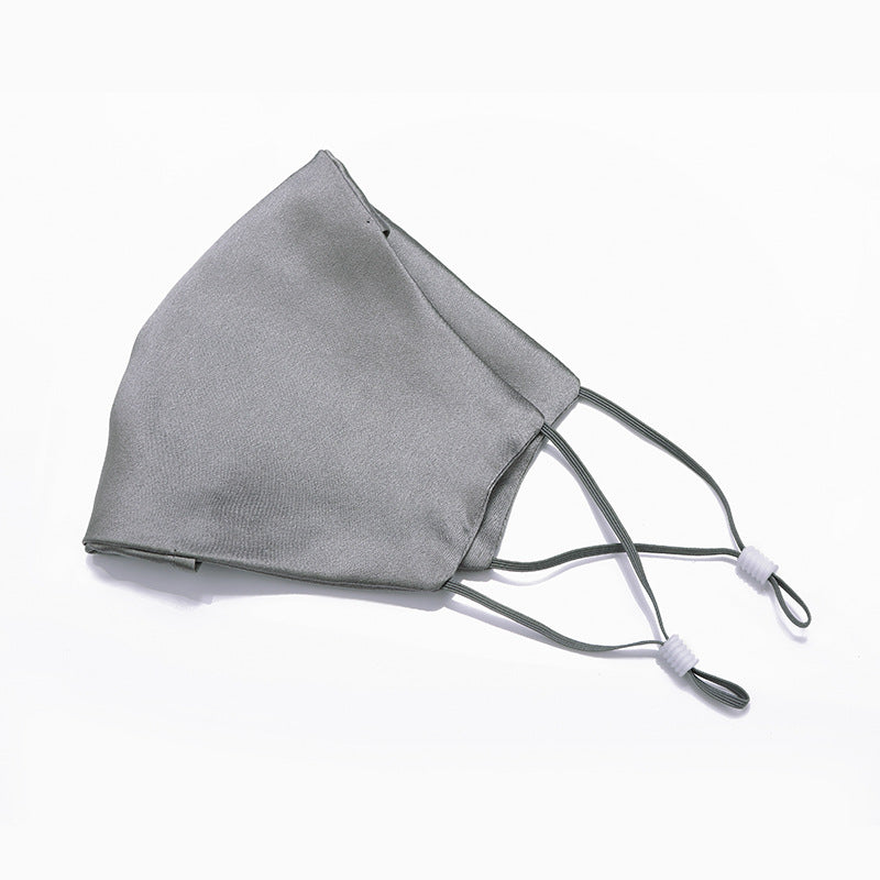 Mulberry Silk Face Mask with Nose Clip & Adjustable Strap, Double Layer for Sun & Dust Protection