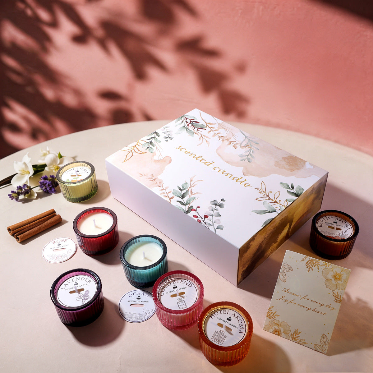7 Colors Rainbow Scented Candle Set, Mood Aromatherapy Candles