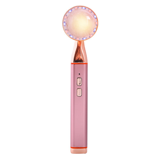 Electric Rose Quartz Vibrating Heating Led Beauty Massager -电动粉晶震动加热按摩美容棒
