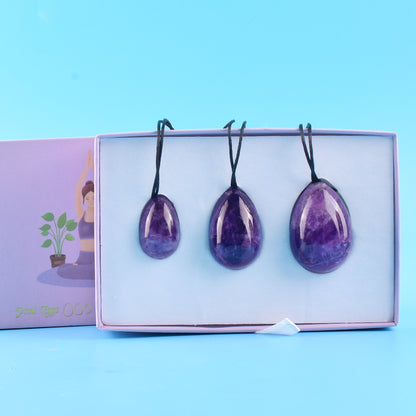 Grade A Natural Amethyst Kegel Eggs -天然A级紫水晶凯格尔锻炼球
