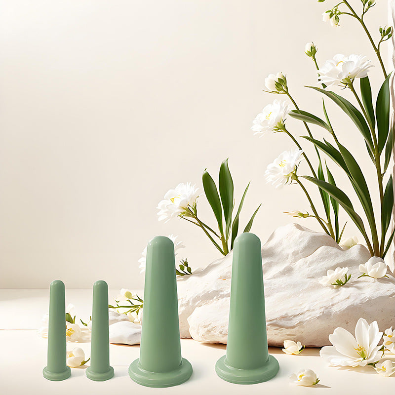 food grade silicone facial beauty cupping,Nordic Green -食品级脸部硅胶美容拔罐，北欧绿