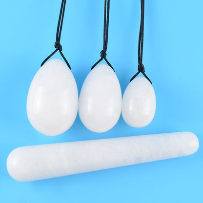 Grade A Natural White Jade Kegel Eggs -天然A级白玉凯格尔锻炼球