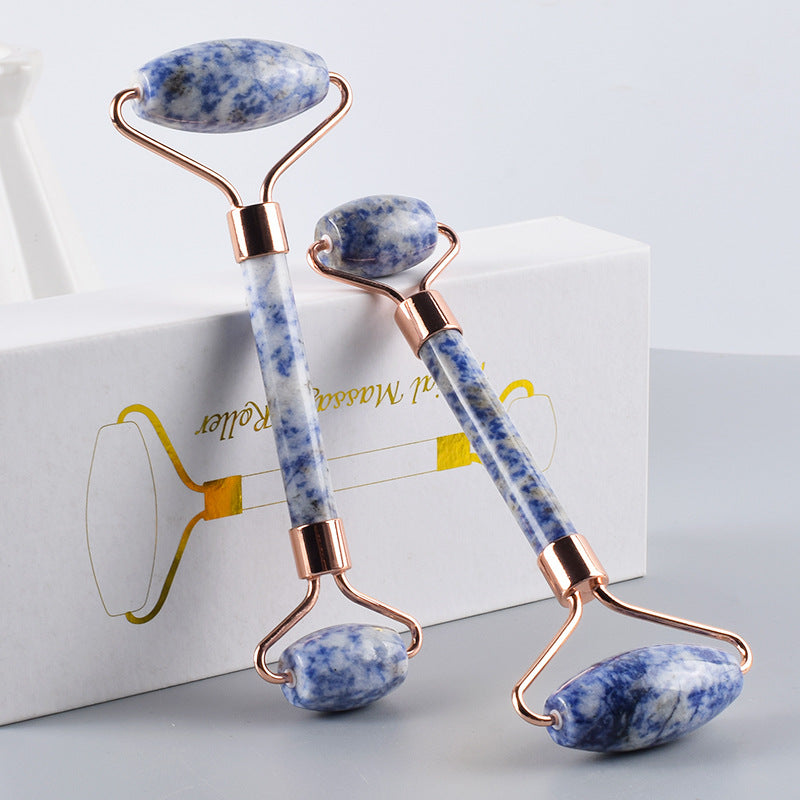 Blue Spot Stone Dual-End Facial Massage Roller