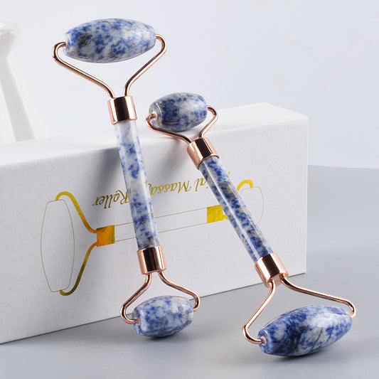 Blue Spot Stone Dual-End Facial Massage Roller