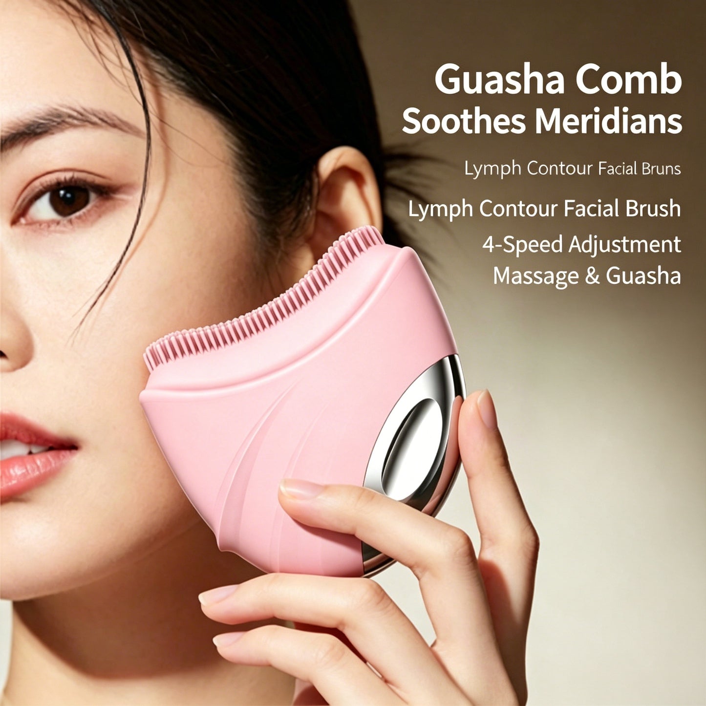 Electric Silicone Lymphatic Contour Face Brush -电动软硅胶淋巴面部塑型刷