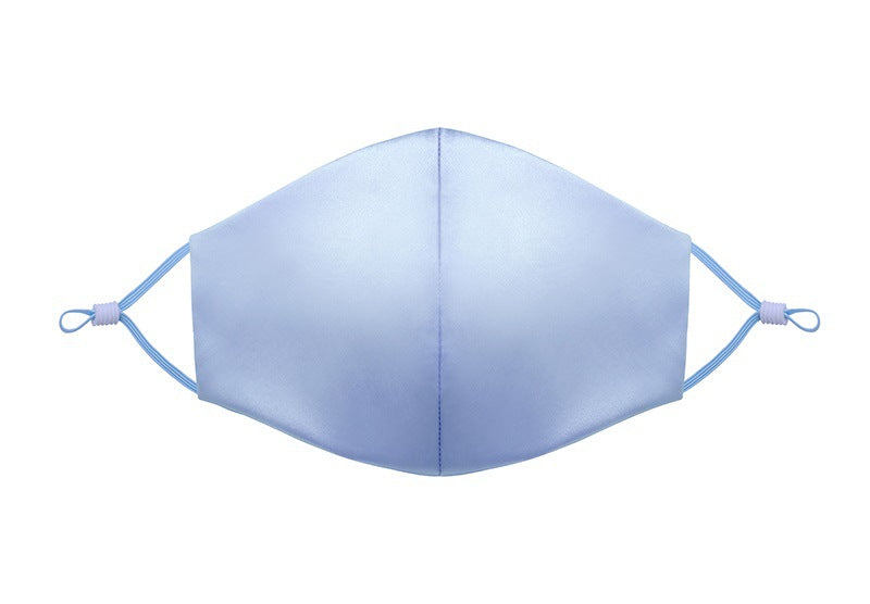 Mulberry Silk Face Mask with Nose Clip & Adjustable Strap, Double Layer for Sun & Dust Protection
