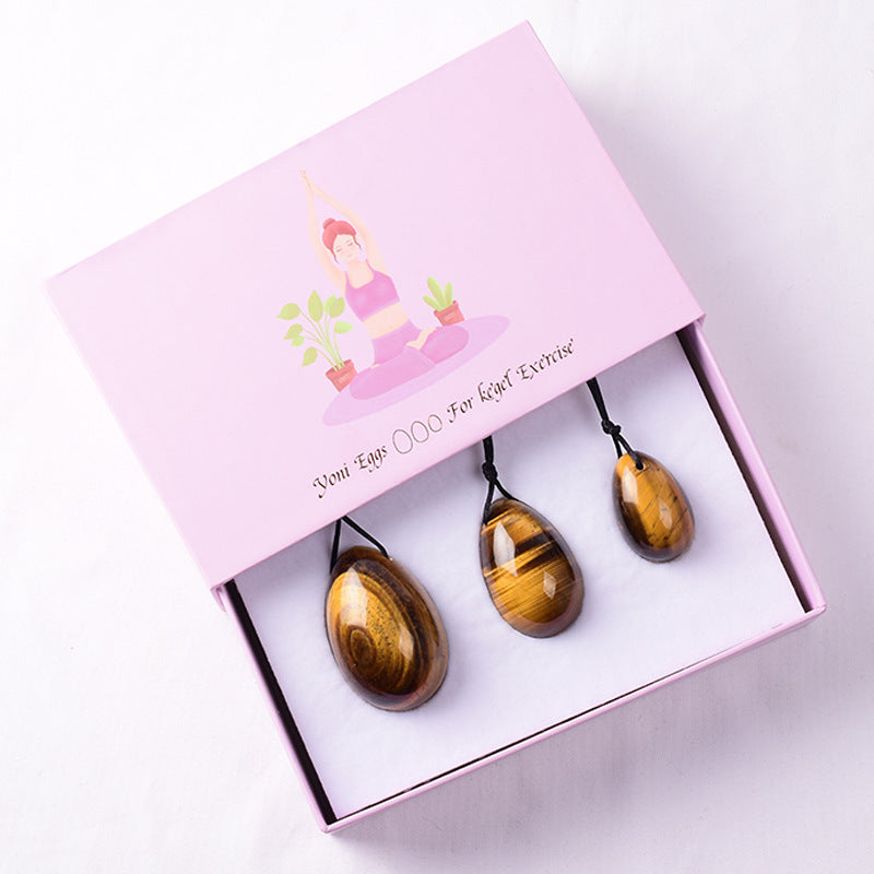Grade A Natural Tiger Eyes Stone Kegel Eggs -天然A级虎眼石凯格尔锻炼球