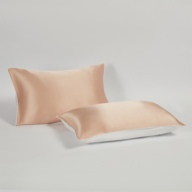 2-Pack Mulberry Silk Pillowcases, Solid Color Soft Silk Pillow Covers for Bedroom
