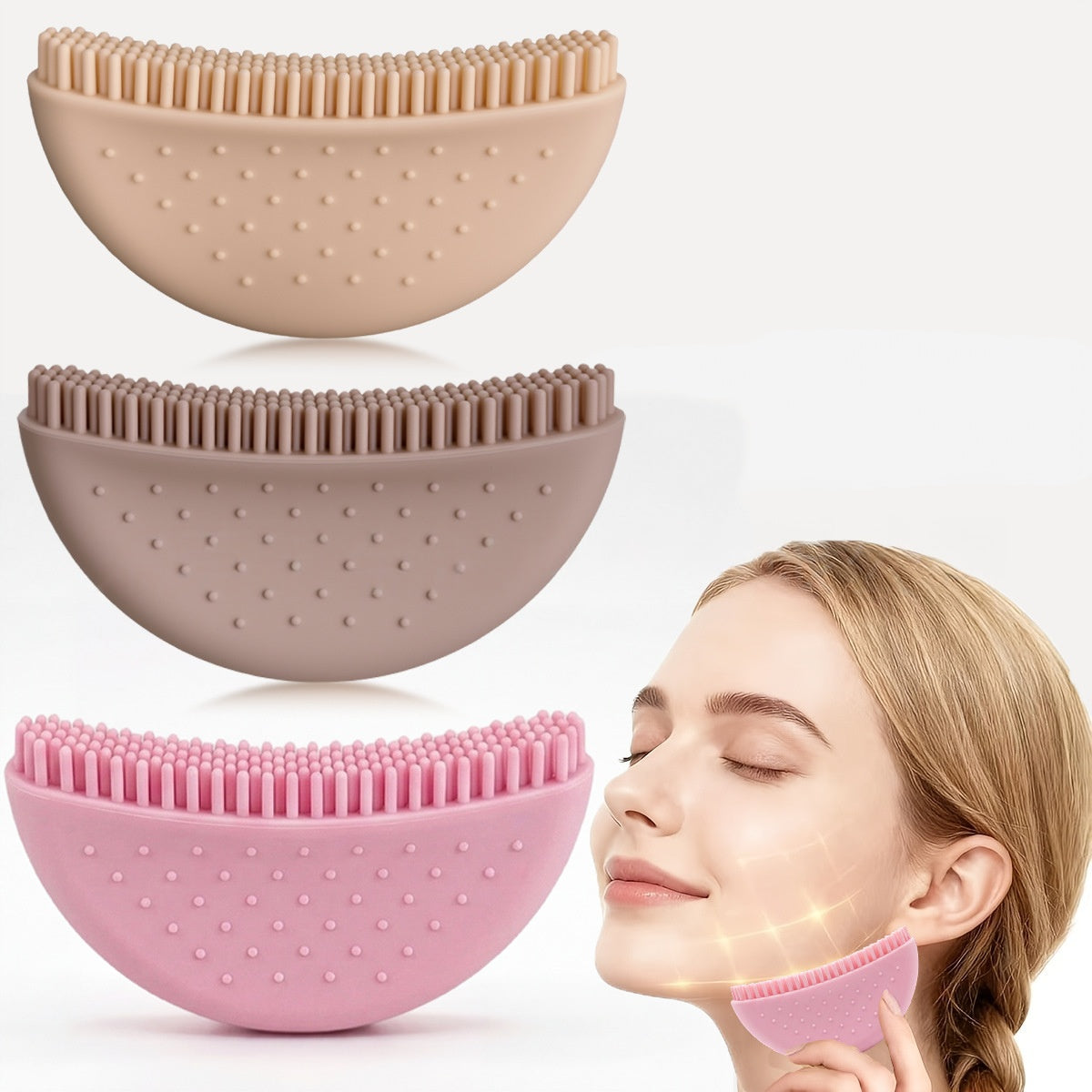 Soft Silicone Lymphatic Contour Face Brush -软硅胶淋巴面部塑型刷