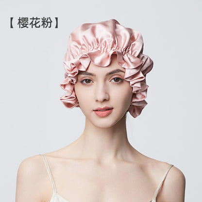 19 Momme Mulberry Silk Hair Bonnet, Soft Anti-Frizz Sleep Cap for Women