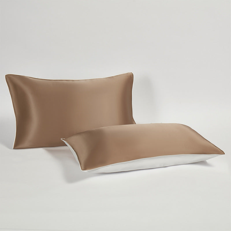 2-Pack Mulberry Silk Pillowcases, Solid Color Soft Silk Pillow Covers for Bedroom