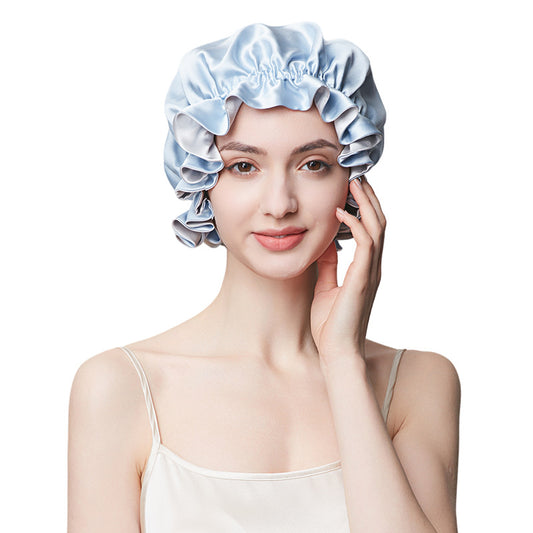 19 Momme Mulberry Silk Hair Bonnet, Soft Anti-Frizz Sleep Cap for Women