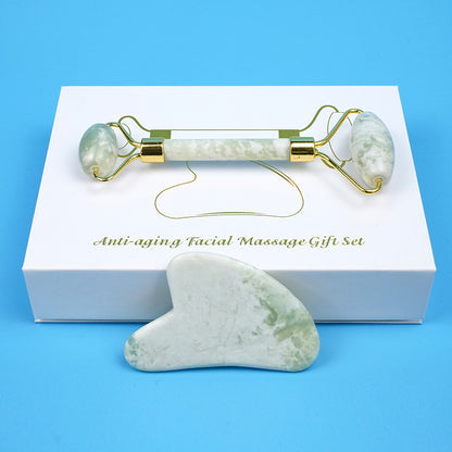 Natural Jade Rollers for Face and Eyes - Customize Logo -可定制玉石滚轮刮痧礼盒套装