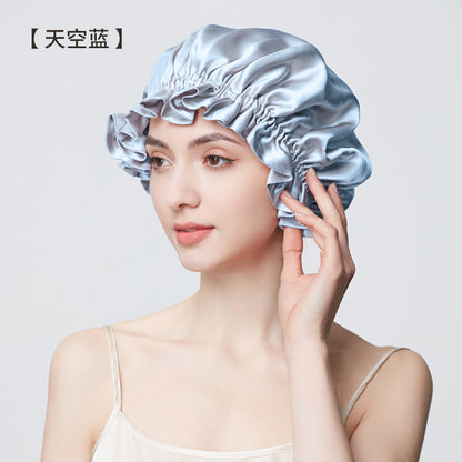 19 Momme Mulberry Silk Hair Bonnet, Soft Anti-Frizz Sleep Cap for Women