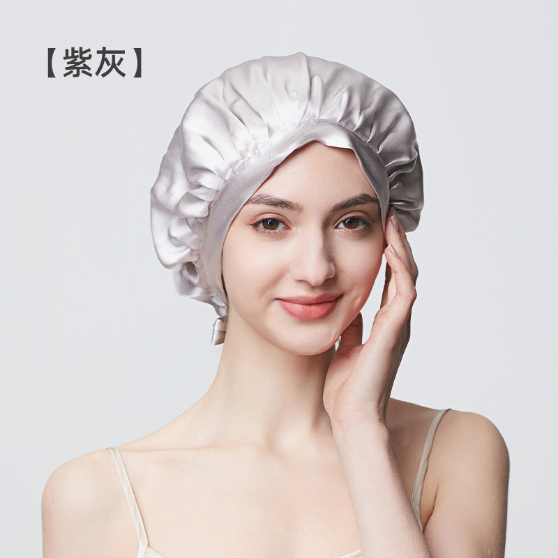 19 Momme Mulberry Silk Hair Bonnet, Soft Anti-Frizz Sleep Cap for Women