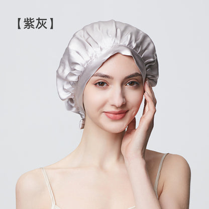 19 Momme Mulberry Silk Hair Bonnet, Soft Anti-Frizz Sleep Cap for Women