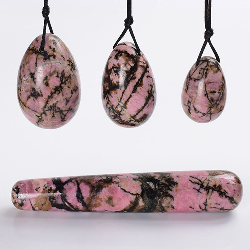 Grade A Natural Pink Rhodonite Kegel Eggs -天然A级蔷薇石凯格尔锻炼球
