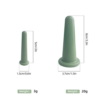 food grade silicone facial beauty cupping,Nordic Green -食品级脸部硅胶美容拔罐，北欧绿