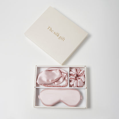 Mulberry Silk Gift Set | Eye Mask, Scrunchie & Headband for Wedding & Daily Use