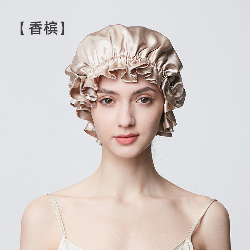 19 Momme Mulberry Silk Hair Bonnet, Soft Anti-Frizz Sleep Cap for Women