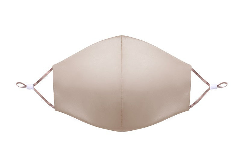Mulberry Silk Face Mask with Nose Clip & Adjustable Strap, Double Layer for Sun & Dust Protection