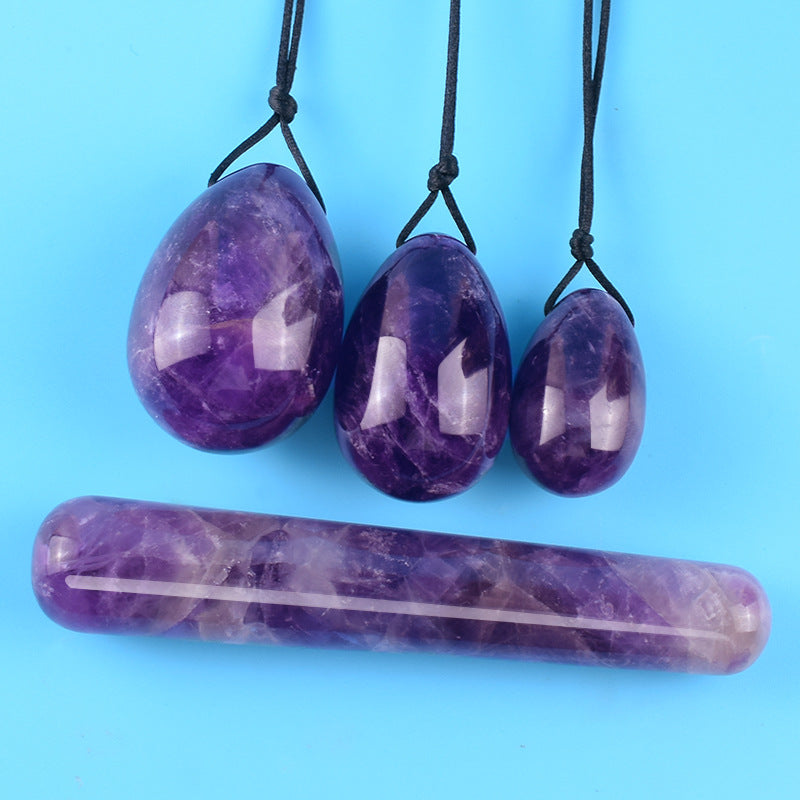 Grade A Natural Amethyst Kegel Eggs -天然A级紫水晶凯格尔锻炼球