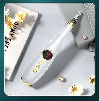 6-1 Auto-Sensing Electric Pulse Acupuncture Massage Pen  -6个可换头自动寻穴电子针灸按摩笔
