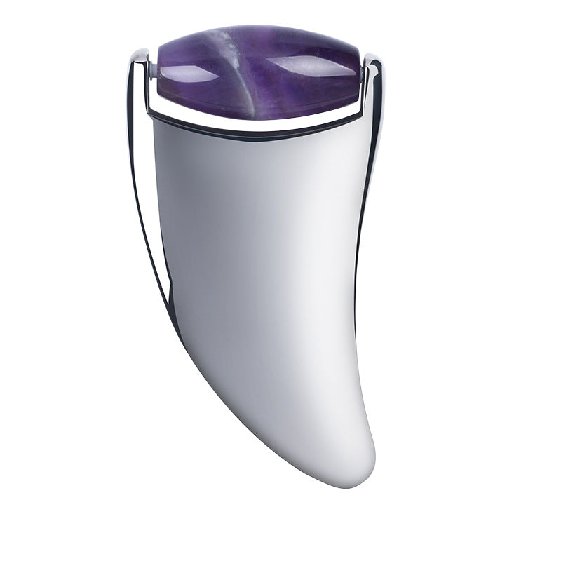 2-in-1 Jade Roller Steel Gua Sha Dual-purpose Facial Massage Beauty Tool