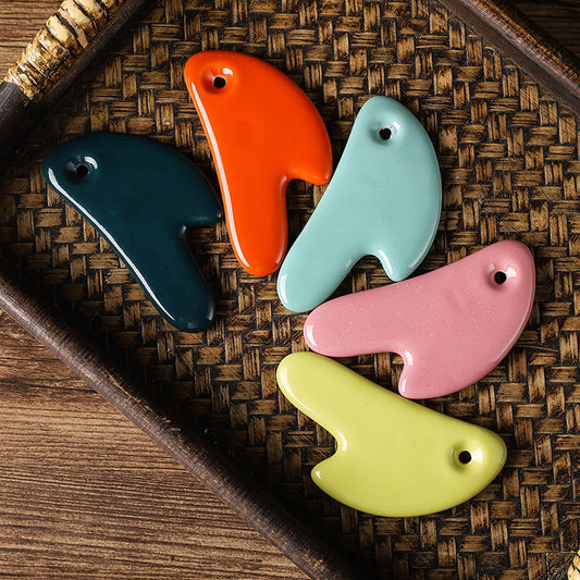 Colorful Ceramic Gua Sha-彩色陶瓷刮痧板
