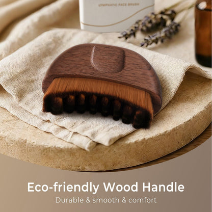 Walnut Wood Lymphatic Contour Face Brush -胡桃木淋巴面部塑性刷