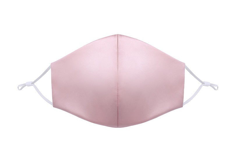 Mulberry Silk Face Mask with Nose Clip & Adjustable Strap, Double Layer for Sun & Dust Protection