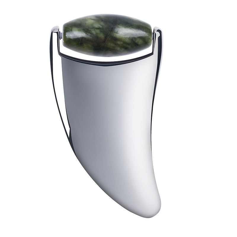 2-in-1 Jade Roller Steel Gua Sha Dual-purpose Facial Massage Beauty Tool