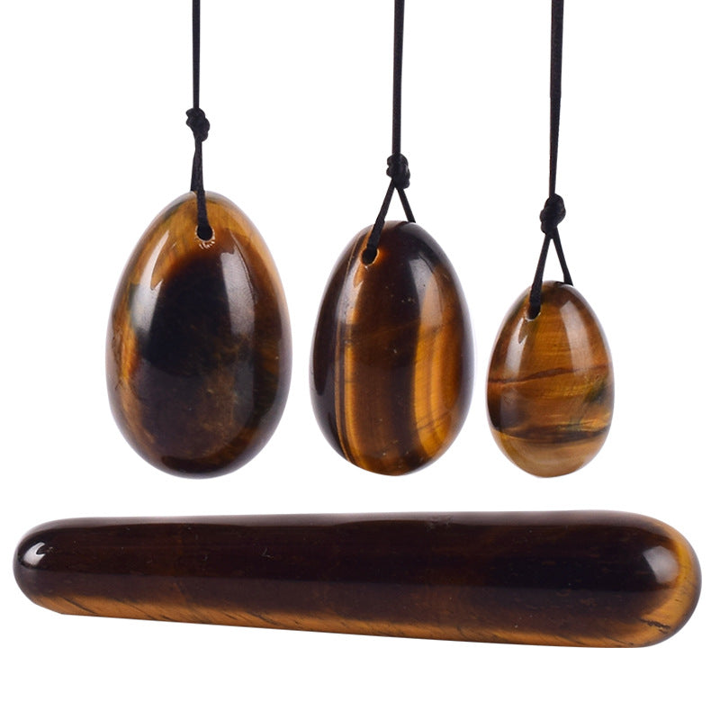 Grade A Natural Tiger Eyes Stone Kegel Eggs -天然A级虎眼石凯格尔锻炼球