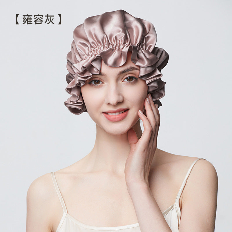 19 Momme Mulberry Silk Hair Bonnet, Soft Anti-Frizz Sleep Cap for Women