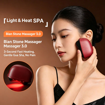 Electric Bian Stone Gua Sha Board with Red Light -红光电动砭石刮痧仪