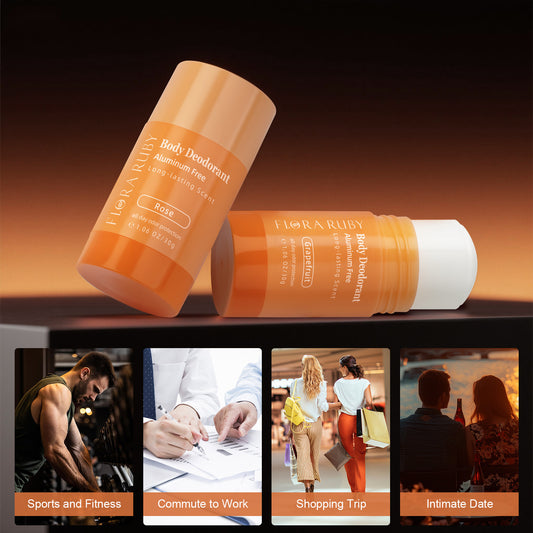 Portable Solid Deodorant Stick, Aluminum-Free, Long Lasting & No Residue