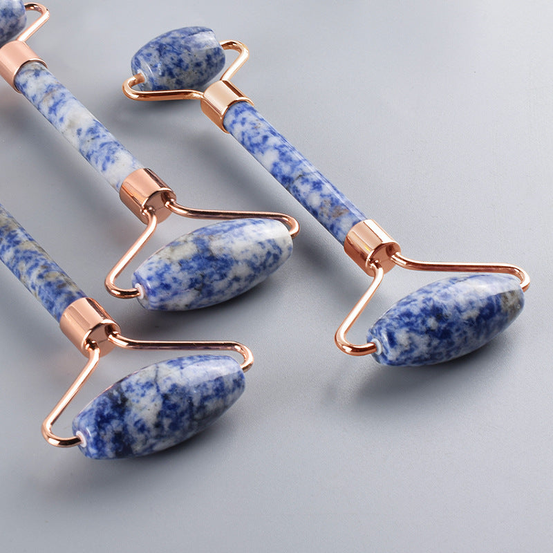 Blue Spot Stone Dual-End Facial Massage Roller