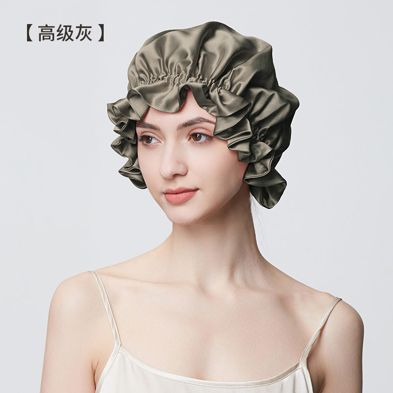 19 Momme Mulberry Silk Hair Bonnet, Soft Anti-Frizz Sleep Cap for Women