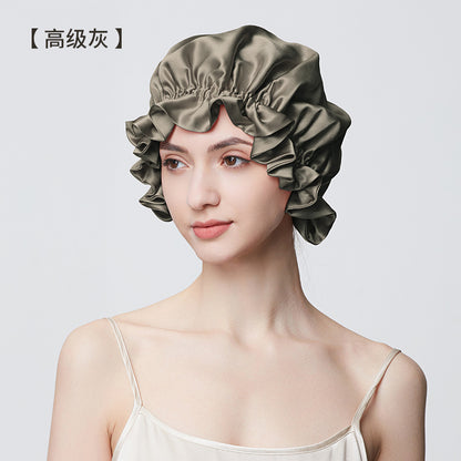 19 Momme Mulberry Silk Hair Bonnet, Soft Anti-Frizz Sleep Cap for Women