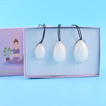 Grade A Natural White Jade Kegel Eggs -天然A级白玉凯格尔锻炼球