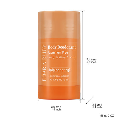 Portable Solid Deodorant Stick, Aluminum-Free, Long Lasting & No Residue